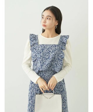 earth music&ecology 隠れウサギ柄ビスチェ Navy