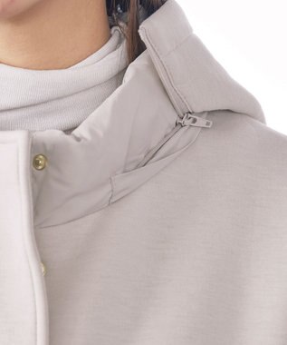 Tiaclasse ファイバーダウン×ダンボール異素材ロングコート グレー