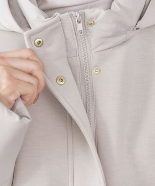 Tiaclasse ファイバーダウン×ダンボール異素材ロングコート グレー