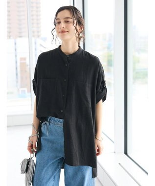 CRAFT STANDARD BOUTIQUE 【キナリノ別注】リネンレーヨンWポケットシャツ Black