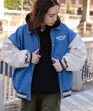 WEGO デニムスタジャン デニム淡色