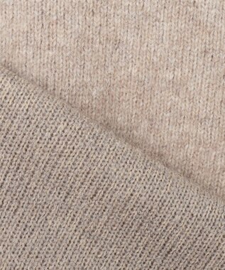 23区 ラクーンブレンドダブルフェイス ニット フーディー ベージュ系