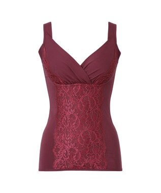 BRADELIS New York 【BRADELIS NewYork peace】綿混トリプルキャッチFITブラキャミ23 ブラデリス 補正下着 シェイパー ワイン