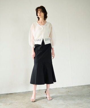 GRACE CONTINENTAL シアードルマンニットカーディガン ホワイト