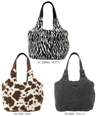 ROOTOTE 1335【肩掛け・A4サイズ収納】LT.デリ.ラウンド.ボア-A 01：ゼブラ