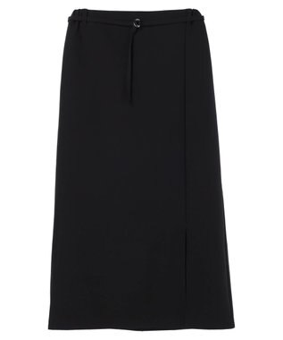 Green Parks 〈選べるきれシル〉Ｉラインロング丈スカート Black