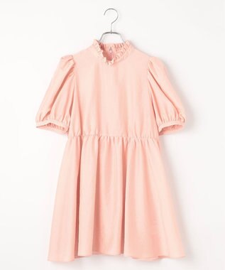 #Newans 【ANSWER for 骨格ウェーブ】フリルカラーパフスリーブチュニック ピンク系
