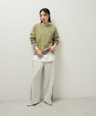 Green Parks ・ｆｕｒｒｙ　ｒａｔｅ　ジャカードニットプルオーバ Yellow