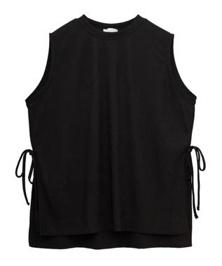 Green Parks サイドリボンノースリーブチュニック Black