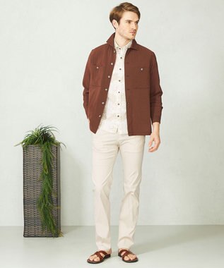 JOSEPH ABBOUD リヨセルリーフ 半袖シャツ ホワイト系5