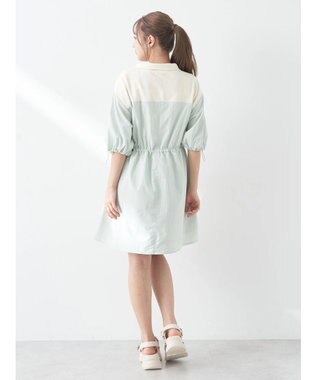 earth music&ecology ハーフＺＩＰミニワンピース Light Green