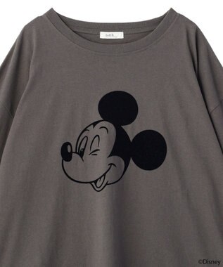 earth music&ecology 【予約】【綿100％】Disney/アソートプリントロンTEE チャコールグレー