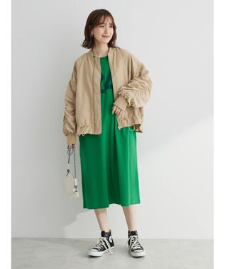Green Parks 袖ギャザーＭＡー１ブルゾン Beige