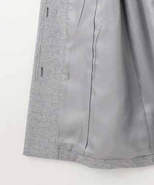 J.PRESS LADIES L Super150sAZAMIビーバー スタンドカラー コート グレー系