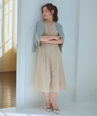 Feroux バルーンスリーブ ワンピース ベージュ系