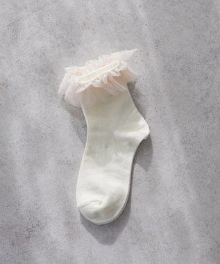Maison de FLEUR チュールボリュームフリルソックス