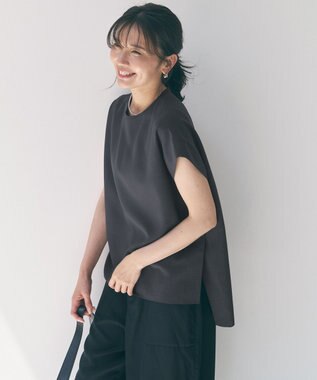 UNFILO 【セットアップ着用可】TENNEN TOUCH COOL Tブラウス チャコール