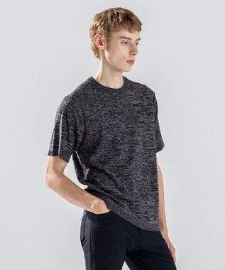 JOSEPH HOMME レクサスムリネ　クルーネック半袖ニット グレー系