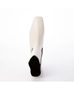 MODE ET JACOMO <MODE ET JACOMO>スクエアトゥサイドゴアブーツ ホワイト