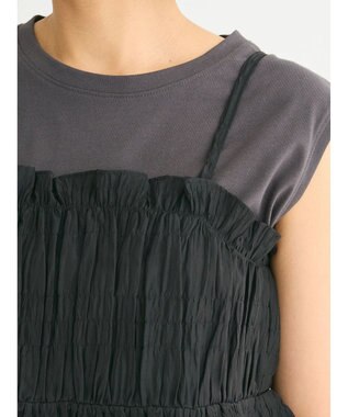 Green Parks シャーリングキャミビスチェ Black