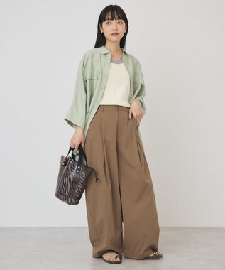 AMERICAN HOLIC 【予約】【WEB限定】接触冷感Wポケットシャツチュニック Khaki