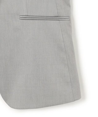 23区 S 【セットアップ対応/洗える】ストレッチシャンブレー テーラードジャケット ライトグレー系