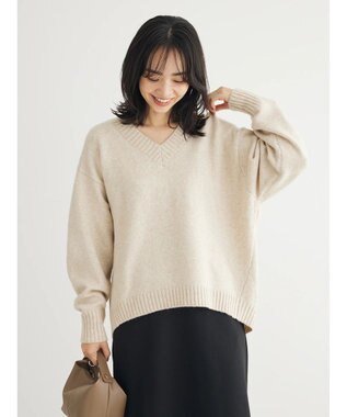 Yページ MixカラーVネックニットプルオーバー / Green Parks