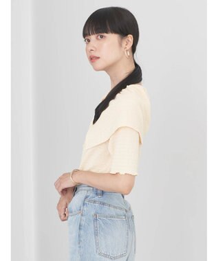 earth music&ecology ビッグカラーカットプルオーバー Yellow