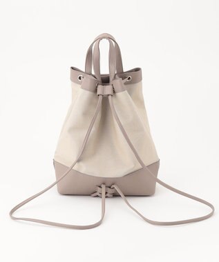 ANY 【2WAY/PC・A4サイズ収納可】メタルポイントキャンバス地リュック ベージュ系