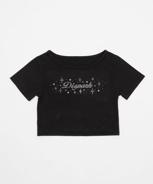 WEGO ロゴスタッズクロップドT ブラック