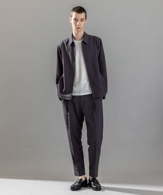 JOSEPH HOMME 【新柄】テクノボイルストレッチ ドロスト付きワイドテーパードパンツ / TEDDY CONVERTIBLE グレー系