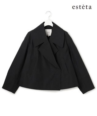 23区 【エステータ】ウールミックスクロス ショートジャケット ブラック系