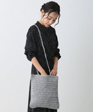 ROOTOTE 1091【手編みカゴバッグ風】SC.トール.クロッシュメタリック-A 02：シルバー