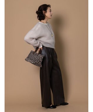 Te chichi 【泉 里香さん着用・Oggi.jp10/23掲載】キャットヤーンメッシュニット グレー