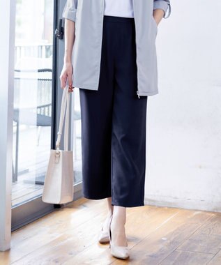 Tiaclasse 【新色追加・洗える】ストレートワイドパンツ ネイビー