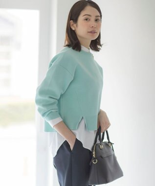 スウェットライクニットプルオーバー