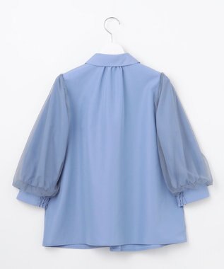 Feroux 【大好評につき追加生産決定！】袖チュールブラウス ブルー系