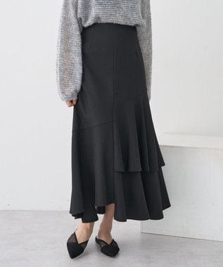 earth music&ecology ティアードイレヘムスカート Black