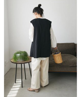 CRAFT STANDARD BOUTIQUE 【キナリノ別注】リネンレーヨンジレベスト Black