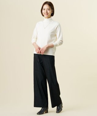 J.PRESS LADIES 【人気定番アイテム・シーンレスに活躍】PRINCE タートルネック ニット オフ系