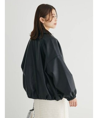 Green Parks ・ＥＬＥＮＣＡＲＥ　ＤＵＥ　合皮ステンカラーブルゾン Black