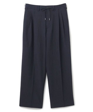 JOSEPH HOMME 新素材【通気性/ストレッチ】トリコサッカーストレッチ ドロスト付ワイドパンツ / BAILEY CONVERTIBLE ネイビー系