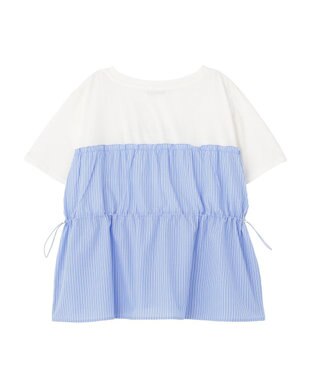 Green Parks ビスチェドッキングカットプルオーバー Stripe Blue