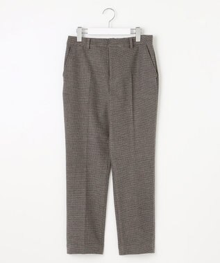 J.PRESS LADIES S 【洗える】チェルビック チェック テーパード パンツ ブラウン系3