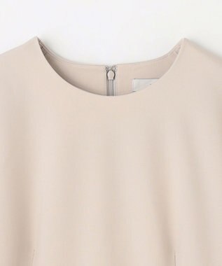 ANY L 【洗濯機可/ストレッチ/セットアップ可】イージーケアペプラムブラウス ベージュ