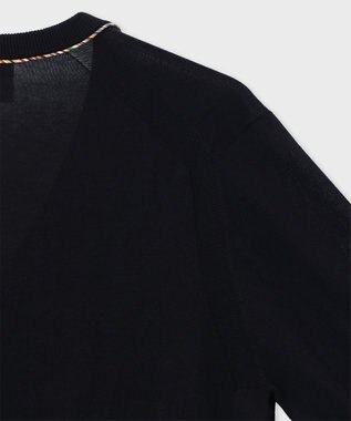 Paul Smith パイピングストライプ カーディガン ブラック