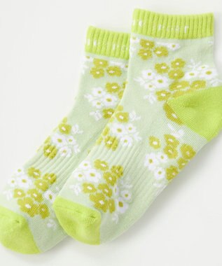 FILA GOLF／marie claire 【marie claire SPORT】アンクルソックス フラワー柄