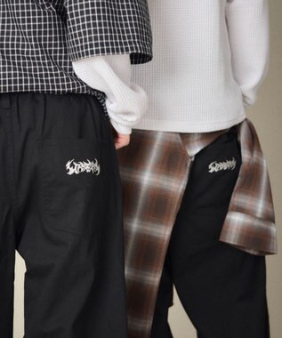 WEGO 【ユニセックス着用ITEM】ステッチカラーチノパンツ ブラック