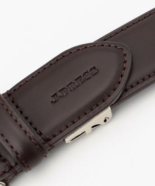 J.PRESS MEN 【定番】スムースレザー ドレスベルト ダークブラウン系