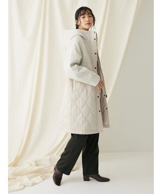 CRAFT STANDARD BOUTIQUE キルティング切替フードコート Beige